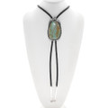 Number 8 Turquoise Sterling Silver Bolo Tie 33014