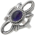 Amethyst Silver Old Pawn Style Ladies Ring 33082