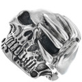 Sterling Silver Skull Ring 33189