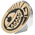 Bear Totem Signet 14KGF Sterling Mens Ring 33271