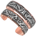 Navajo Design Copper Cuff Bracelet 33354