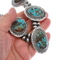 Navajo Sterling Silver Turquoise Necklace Set 15690