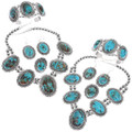High Grade Number 8 Nevada Turquoise Necklace Set 15690