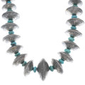 Silver Dollar Turquoise Bead Necklace Artist Lula Begay 33525