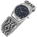 Navajo Overlaid Sterling Silver Mens Watch 33693