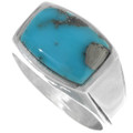 Navajo Turquoise Silver Ring 33814