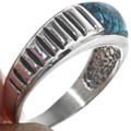 Sterling Silver Turquoise Mens Ring 33836