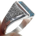 Silver Turquoise Men's Ring 33838