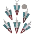 Turquoise Chip Inlay Arrowhead Pendant 33905
