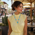 Navajo Turquoise Necklace Womens Matching Earrings 33851