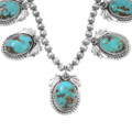 Spiderweb Turquoise Jewelry Set Necklace Earrings 29879