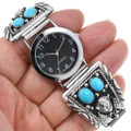 Sterling Silver Turquoise Western Watch 34371