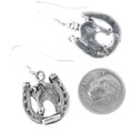 Horse and Horseshoe Sterling Silver Earrings 34829