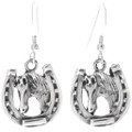 Navajo Silver Horseshoe Earrings 34829