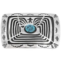Man in the Maze Turquoise Belt Buckle 35058