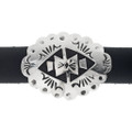 Hand Made Navajo Geometric Pattern Silver Hatband 35123