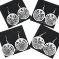 Native American Man in the Maze French Hook Earrings 35146
