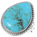 Navajo Turquoise Teardrop Ring 35213