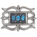 Old Pawn Turquoise Silver Belt Buckle 35386