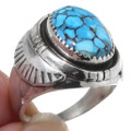 Native American Sterling Silver Mens Ring 35488