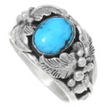 Turquoise Silver Navajo Ladies Ring 35722