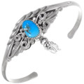 Sleeping Beauty Turquoise Feather Bracelet 35904