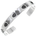 Navajo Bear Paw Silver Bracelet 39131