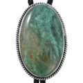 Large Native American Green Turquoise Bolo Tie 39181