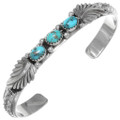 Natural Turquoise Silver Navajo Bracelet 39200