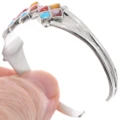 Turquoise Coral Shell Multistone Zuni Bracelet 39322