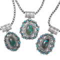 High Grade Turquoise Hand Crafted Sterling Silver Navajo Necklaces 39335