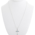Small Sterling Silver Turquoise Cross 39352