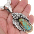 High Grade Nevada Turquoise Sterling Silver Navajo Pendant 39422