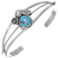 Navajo Silver Turquoise Ladies Bracelet 32121