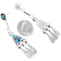 Sterling Silver Zuni Turquoise Earrings 39584