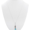 Turquoise Silver Ladies Pendant with Chain 39621