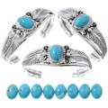 Western Silver Turquoise Cuff Bracelet 22612