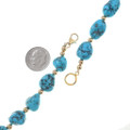 Turquoise Nugget Gold Native American Necklace 39761