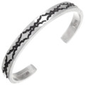 Native American Hammered Silver Cuff Bracelet 39763