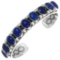 Navajo Sterling Silver Lapis Bracelet 39814