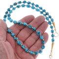 Gold Natural Turquoise Beaded Necklace 39845
