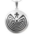 Sterling Silver Man in the Maze Pendant 39901