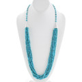 Natural Turquoise Nugget Beaded Necklace 39913