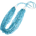 Seven Strand Natural Turquoise Beaded Native American Necklace 39913