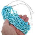 Natural Turquoise Beaded 10 Strand Necklace 39914