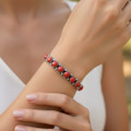 Southwest Sterling Silver Coral Bracelet Mens or Womens 39963