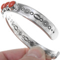 Coral Silver Southwest Cuff Bracelet 39963