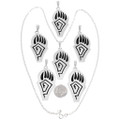 Overlaid Silver Bear Paw Pendant 39967