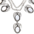 Mother of Pearl Sterling Silver Native American Necklace 40196