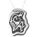 Native American Silver Kokopelli Pendant 40206